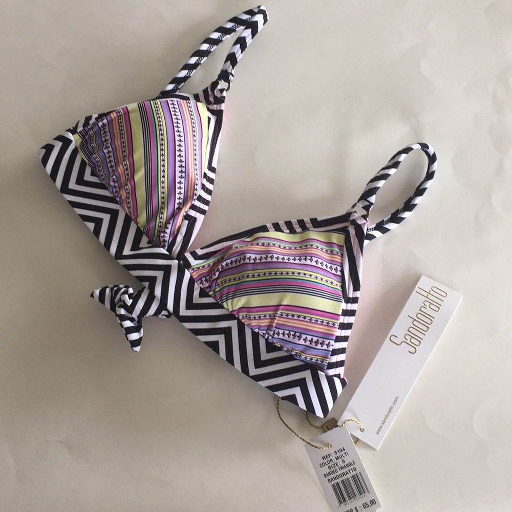 Sandoratto banded triangle bikini top